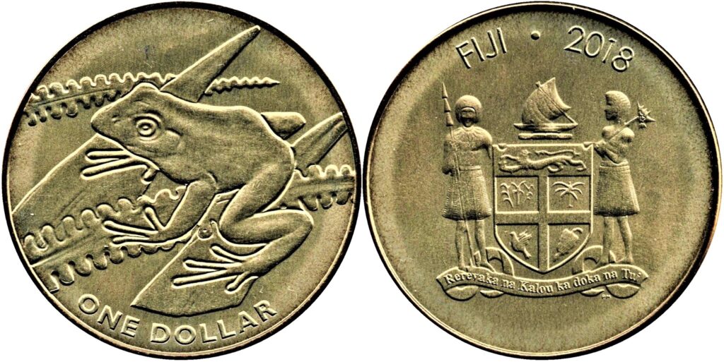 Fiji 2018PM 1 Dollar 'Tree Frog UNC70