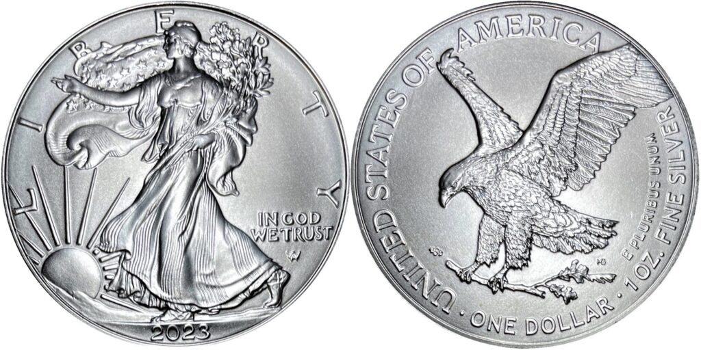 US 2023 W .999 Silver Eagle $1 New Rev. UNC / 13 Available