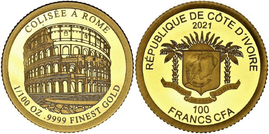 Ivory Coast 2021 100 Francs CFA (Colosseum) UNC67