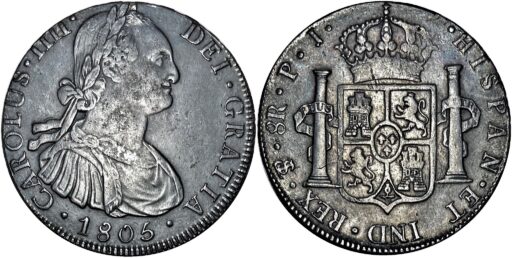 Bolivia 1805PTS PJ 8 Reales UNC61